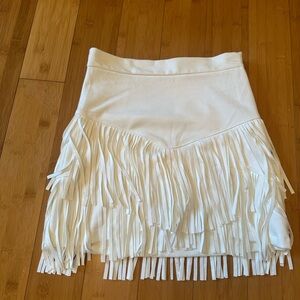 Altar’d State white fringe cowgirl skirt